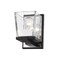 Z-Lite Bleeker Street 1 Light Wall Sconce, Matte Black & Clear 475-1S-MB-CH - alternate 2